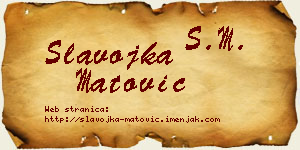 Slavojka Matović vizit kartica